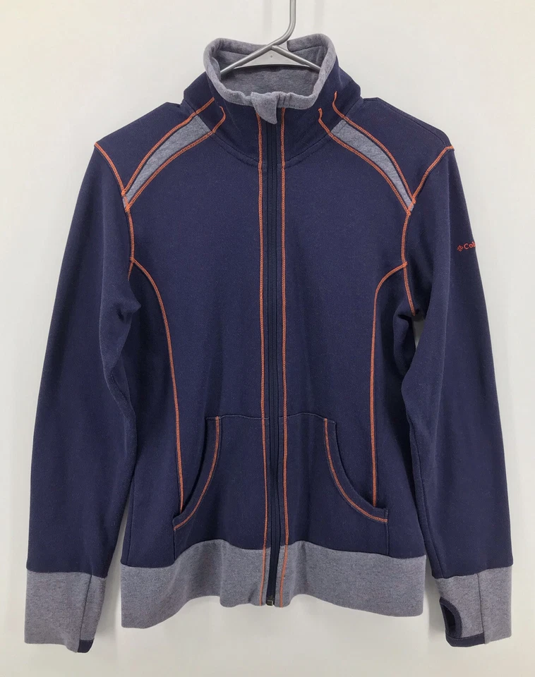 Columbia Womens Omni Wick Full Zip Sweatshirt Jacket XS Purple Orange Fast Ship - Image 1 of 4