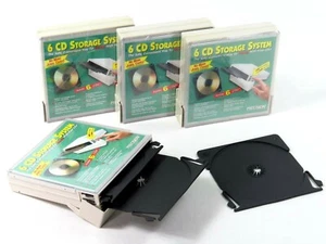 Vintage CD Storage System 6 Disc Case Travel Holder Video Audio DVD Precision - Picture 1 of 9