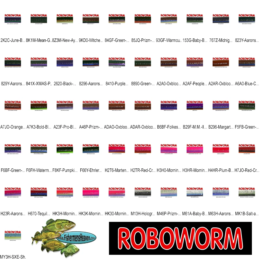 Roboworm ( ST ) 4.5 Inch Straight Tail Worms 10pk Any 43 Colors FREE SHIPPING - Image 1 of 4