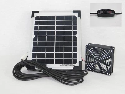 SUNON 5 Watt 12 Volt Solarlüfter mit Schalter Solar Lüfter Ventilator Solarventilator