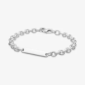 Pulsera de cadena grabable PANDORA plata de ley 18 cm, 599523C00-18 - Imagen 1 de 6