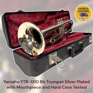 Yamaha YTR-1310 Bb Trumpet Silver Plated with Mouthpiece and Hard Case Tested - Picture 1 of 13