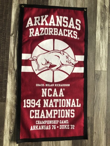 Arkansas Razorbacks Basketball 1994 NCAA  National Championship Banner Cover