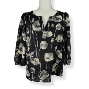 Alfani Floral band collar 3/4 sleeves Small - Picture 1 of 3