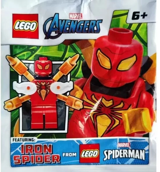 NEW LEGO IRON SPIDER MINIFIG FOIL PACK SET 242108 batman dc minifigure villain - Image 1 of 1