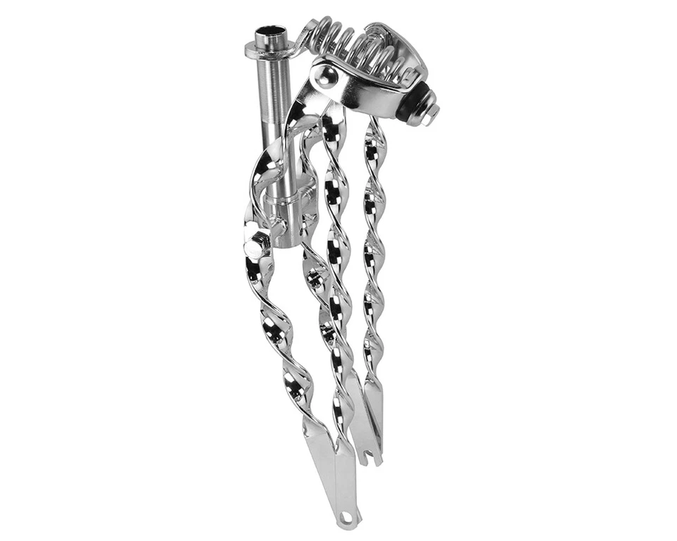 Chrome Flat Twisted Bicycle Springer Fork  for 16" Cruiser Lowrider Bikes - Image 1 of 1