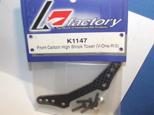 K FACTORY FRONT CARBON HIGH SHOCK TOWER V-ONE-R/S 1147 - Picture 1 of 5