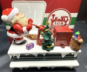 LGB 21013 SANTA MOTORIZED HANDCAR  IN BOX  EXCELLENT CONDITION - Picture 1 of 6