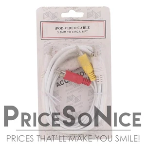 Micro Accessories iPod Video Cable 3.5mm to 3 RCA, 6 FT - Picture 1 of 2