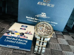 Casio EDIFICE Red Bull Racing EF-565RBJ-1AJR Analog Quartz Wristwatch Working - Picture 1 of 6