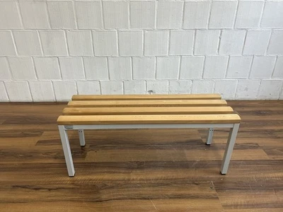 C+P Sitzbank Umkleidebank Buche grau 100cm breit - Bild 1 von 3