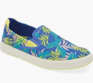 Olukai Lae'Ahi Pa'i Sunset Blue Aloha Men's Slip On Sneaker Men's Size 11 NEW - Picture 1 of 9