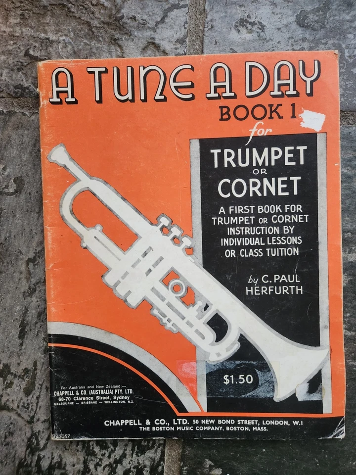 A Tune A Day for Trumpet & Cornet by Herfurth - music instruction book VG - Image 1 of 4
