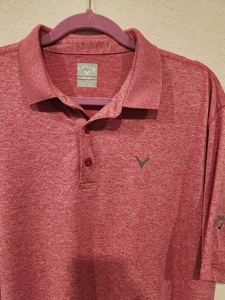 Camisa polo de golf Callaway Opti-Dri para hombre grande roja brezo absorbe la humedad... - Imagen 1 de 6