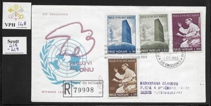 VPH_148. VATICAN. FDC Venetia w. 1965 POPE PAUL VI TO THE UN set. Scott 416-419 - Picture 1 of 1