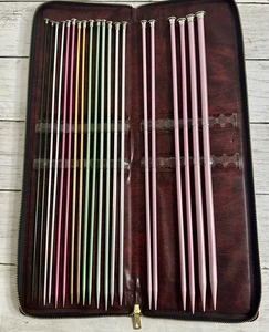Agujas de tejer Susan Bates vintage con estuche - Imagen 1 de 10