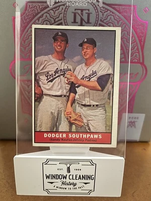 1961 Topps Dodger Southpaws Sandy Koufax Johnny Podres #207 EX - Image 1 of 2