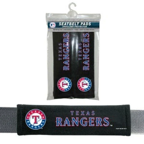 Texas Rangers Seat Belt Pads 2 Pack [NEW] MLB Auto Car Seatbelt Shoulder Cover