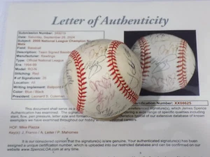 MIKE PIAZZA HOF +25 Signed Autograph NY Mets 2000 NL Champion Baseball JSA 💎LOA - Picture 1 of 23