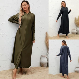 Traje de baño musulmán cubierta completa para mujer Burkini modesto ropa de playa traje de baño islámico - Imagen 1 de 21