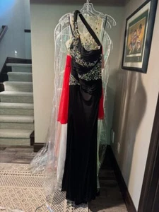 Precious Formals P10469 schwarz Jersey Gala Partykleid Kleid Gr. 8 - Bild 1 von 6