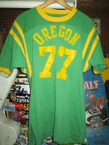 Rare HANESPORT Vtg 1960s 70s Oregon Ducks Football jersey t shirt hanes L/XL - Picture 1 of 14