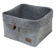 11x11x9.4" Make Up Bag, Small Trinkets Bin Basket Clothes Bath Storage, Gray