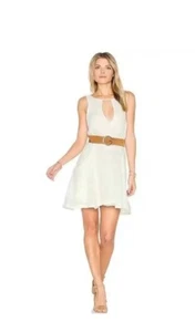 FREE PEOPLE Smooth Sailing Slip Dress Womens XS White Linen Sleeveless Mini EUC - Picture 1 of 10
