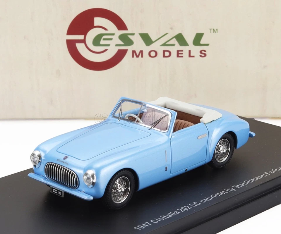 1/43 ESVAL MODEL - CISITALIA - 202 SC STABILIMENTI FARINA CABRIOLET EMEU43076F - Immagine 1 di 1