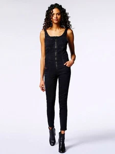 NEU DIESEL Damen Schwarz Blau Denim Stretch Latzhose Jumpsuit Overall XXS XS S $ - Bild 1 von 13