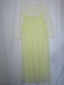 De Colección L Bata Amarillo Blanco Margarita Vestido Cubrir B J Lampert Corp Años 60 70 - Imagen 1 de 10