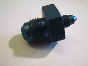 FMR PERFORMANCE PRODUCTS, BLUE ALUMINUM -6 MALE X -2 MALE UNION ADAPTER USA NOS - Picture 1 of 3