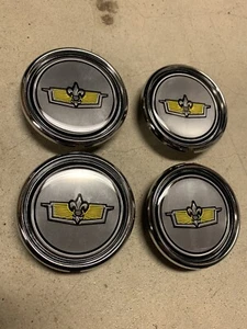 NEW SET OF (4) 1980-1996 FITS CHEVROLET CAPRICE WIRE SPOKE HUBCAPS CENTER CAPS - Picture 1 of 6