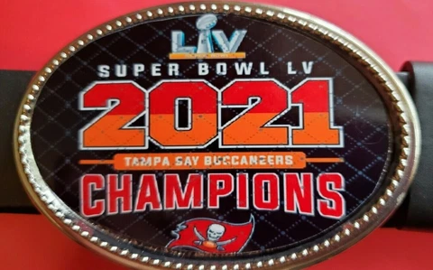 TAMPA BAY BUCCCANEERS 2021 SUPER BOWL LIV -Championship Epoxy Buckle - NEW! Cover