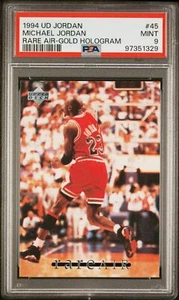 1994 Upper Deck Mj Rare Air Michael Jordan Rare Air-Gold Hologram #45 PSA 9 - Bild 1 von 2