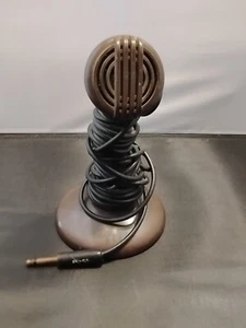 Micrófono bala marrón marca Astatic años 40 con soporte y cable modelo SIN PROBAR - Imagen 1 de 7