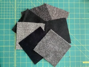 Wool Charm Pack, 5”x 5”, 38 pcs, assorted colours and weights. - Picture 1 of 2