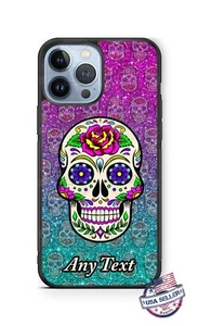 Calavera Sugar Skull Dia de Muertos Phone Case For iPhone i15 Samsung A54 Google - Picture 1 of 4