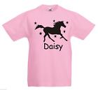 Personalised Horses T-Shirt  with your own name Tops/T Shirts  Age 3-14 NEW