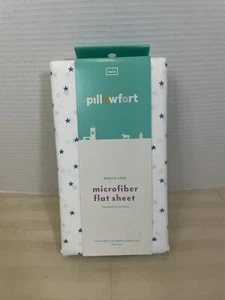 Pillowfort Micro Star Microfiber Flat Sheet - Twin NEW - Picture 1 of 2