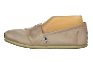 Toms Womens Shoes Size 7.5 Pale Pink Solid Loafers Slip On Casual Fabric Flats - Picture 1 of 6