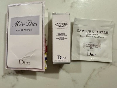 Miss Dior Sample Spray Eye Cream Rich Cream 3-Pc Travel Set - Image 1 of 4