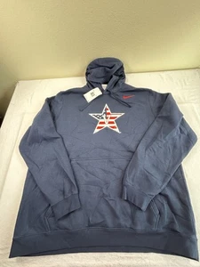 Men Nike Vanderbilt Commodores Club Fleece Hoodie Blue Hoodie Sweatshirt Sz 2XL - Picture 1 of 4