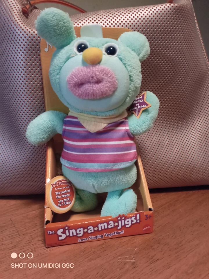 Fisher Price Mattel Sing A Ma Jigs Blue  Plush . NEW still in box. works great!  - Image 1 of 1