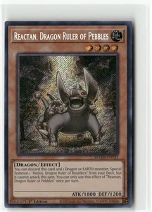 Yugioh Reactan, Dragon Ruler of Pebbles BLMM-EN121 Secret Rare NM 1st Ed - Picture 1 of 2