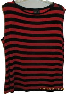 Blusa Top Para Mujer Talla Grande XL JKLA Acetato y Spandex Rosa y Negro Nueva Sin Etiquetas - Imagen 1 de 4