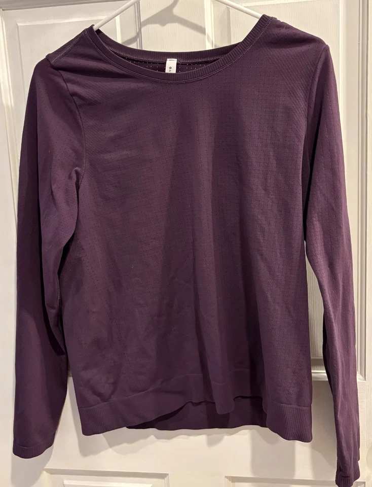 Athleta, Para Mujer, Talla L, Púrpura, Camisa, Manga Larga, Ciruela Foto 1 de 4