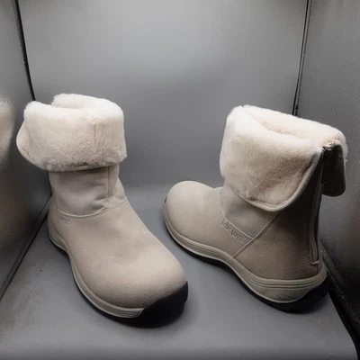 Botas femininas Muk Luks Ariel 9M camurça off white pele sintética A46 - Imagem 1 de 4