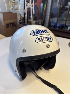 Vintage Shoei Snell 1980 Open Face White Motorcycle Helmet Size Large - Bild 1 von 9