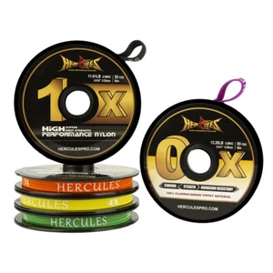 Hércules 55 yardas 3 carretes puntas de pesca con mosca línea fluorocarbono nailon transparente - Imagen 1 de 36